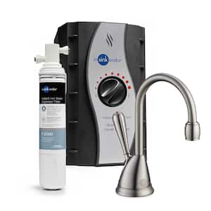 Involve View Instant Hot Water Dispenser w/ Premium Filtration System & 1-Handle 6.75 in. Faucet in Satin Nickel