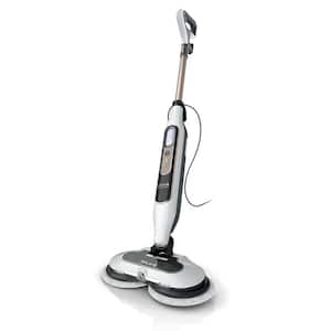 Steam&Scrub Corded Steam Mop & Cleaner for Hard Floors in White with Steam Blaster Technology that scrubs & sanitizes
