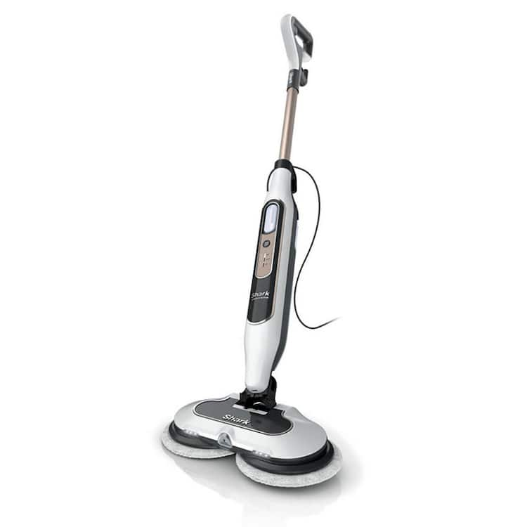 Shark Steam and Scrub Corded Steam Mop and Cleaner for Hard Floors White with Steam Blaster Technology that scrubs sanitizes