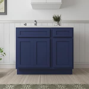 39 in. W x 21 in. D x 32.5 in. H Bath Vanity Cabinet without Top in Blue