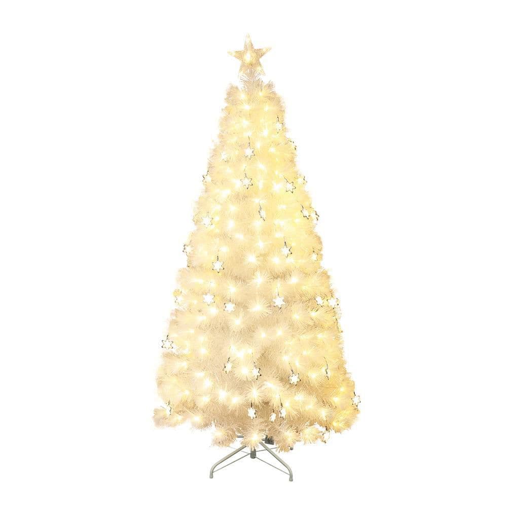 6 ft. Prelit White Fiber Optic Artificial Christmas Tree with Snowflake Lights, Holiday Centerpiece Decor price history on PriceWatchPro