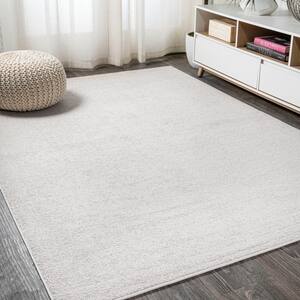 Haze Solid Low-Pile Ivory 8 ft. x 10 ft. Area Rug