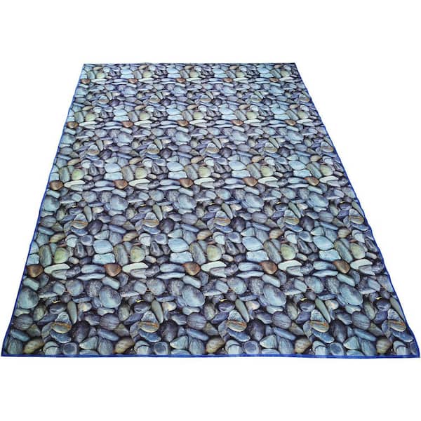 Blue Pebble 5 ft. x 7 ft. Area Rug
