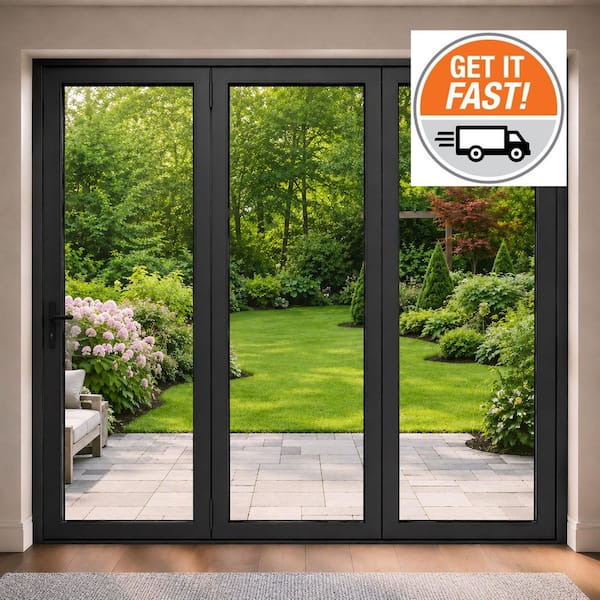 ERIS Eris 96 in. x 96 in. Right Swing/Outswing Black Aluminum