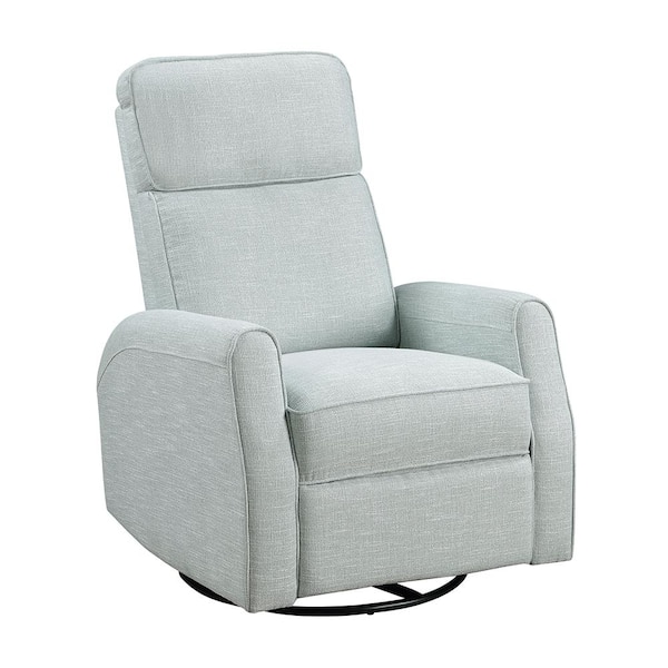 Lazzara Carmel Sea Glass Textured Fabric Manual Swivel Glider Recliner