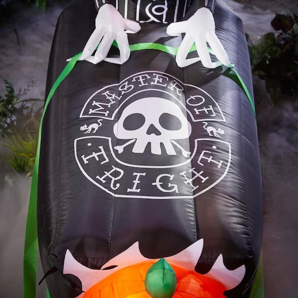 Jack Skellington outlet in coffin sled Halloween inflatable by Gemmy