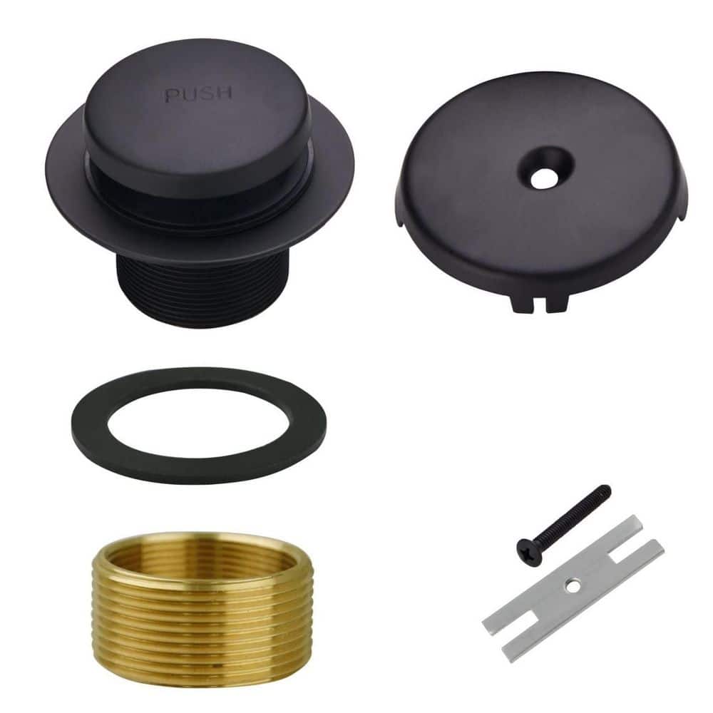 5-Piece Bathtub Drain Trim Set with Adapter and Overflow Faceplate in Matte Black price history on PriceWatchPro