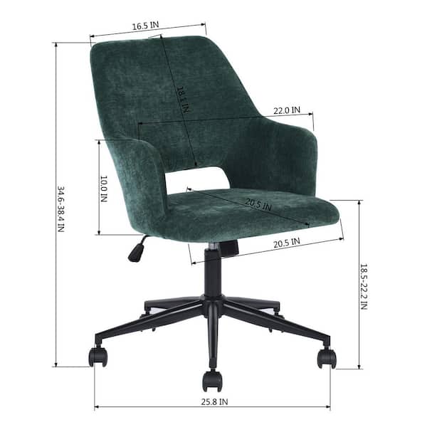 Swivel Office Chair Computer Desk Chair Mid-Back Chair with 5 Wheels Armchair UK
