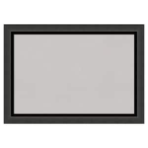 Tuxedo Black Framed Grey Corkboard 41 in. x 29 in. Bulletin Board Memo Board