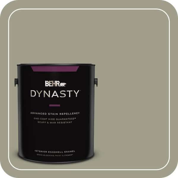 BEHR DYNASTY 1 gal. #BXC-82 Potting Moss Eggshell Enamel Interior Stain-Blocking Paint & Primer