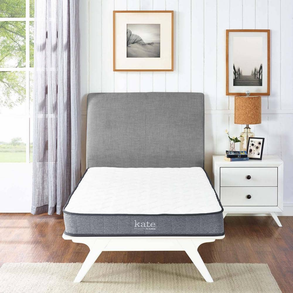 MODWAY Kate 6in. Firm Innerspring Tight Top Twin Mattress MOD-5772-WHI ...