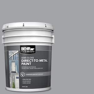 5 gal. #N530-4 Power Gray Semi-Gloss Direct to Metal Interior/Exterior Paint