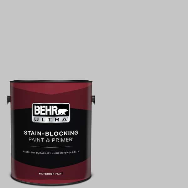 BEHR ULTRA 1 gal. #T15-6 Dreamscape Gray Flat Exterior Paint & Primer