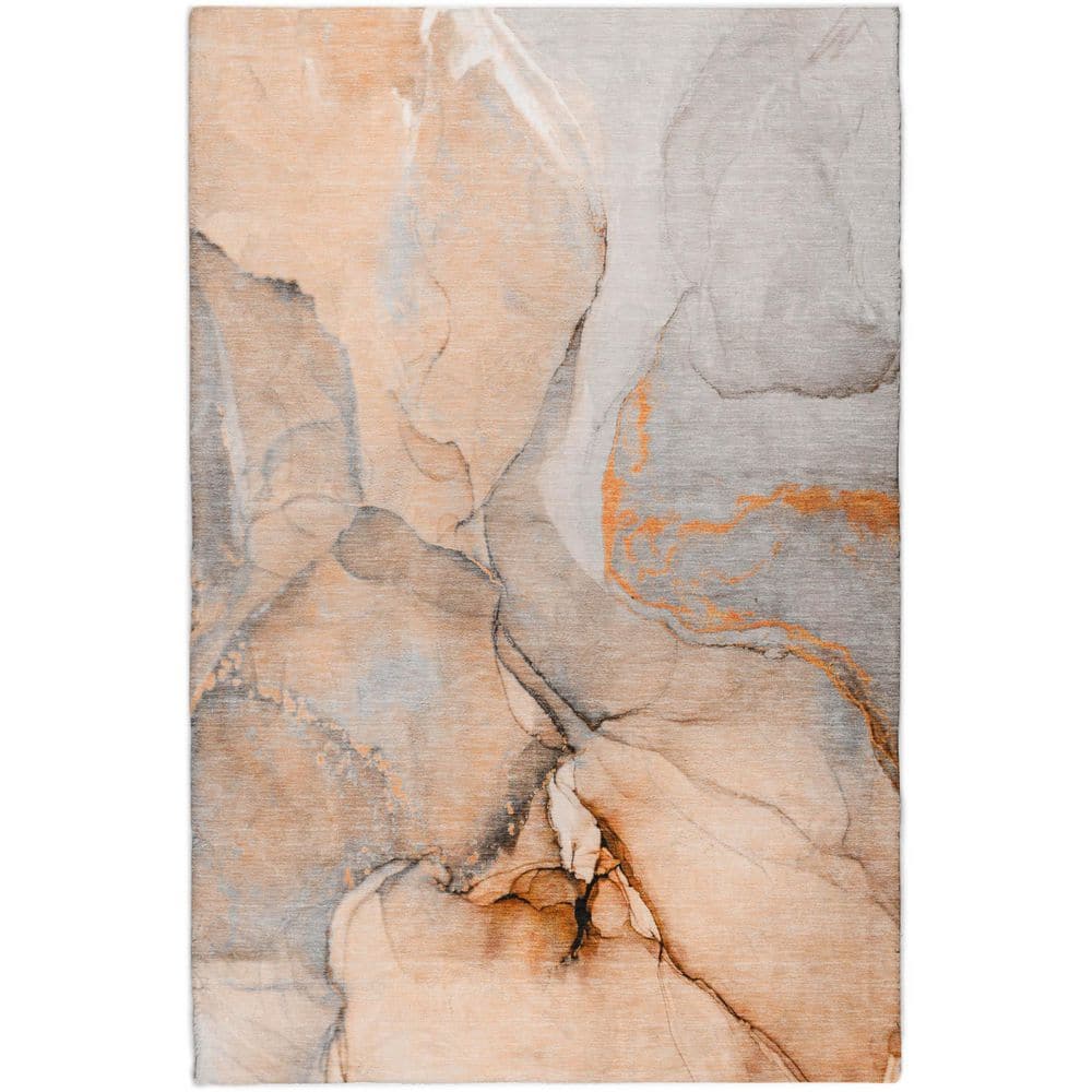 Dream Shag Premium Machine Washable Abstract ADS506 Orange 3 ft. x 5 ft. Area Rug price history on PriceWatchPro