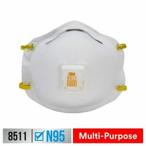 8511 N95 Sanding and Fiberglass Disposable Respirator with Cool Flow Valve (1-Pack)