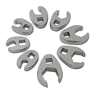 3/8 in. Drive Fractional Crowfoot Flare Nut Wrench Set (8-Piece)