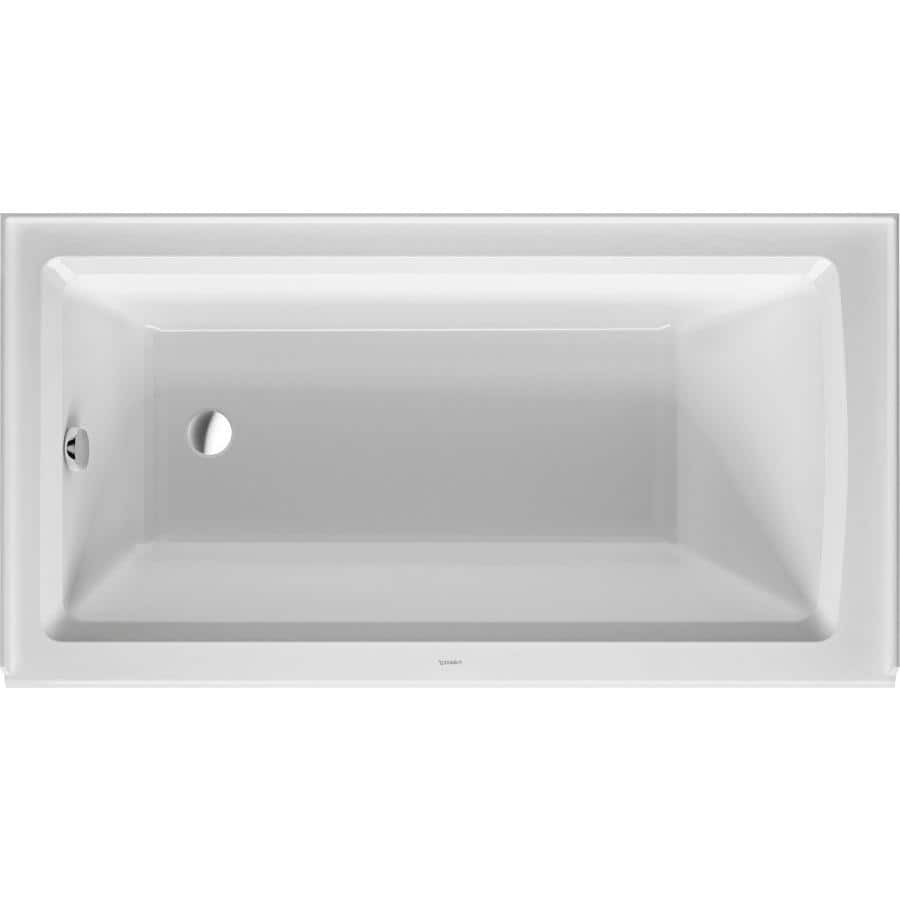 Duravit 60" White Acrylic Alcove Soaking Bathtub