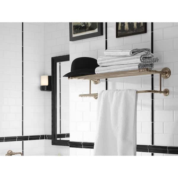 Artifacts 24 in. Guest Towel Holder in Matte Black