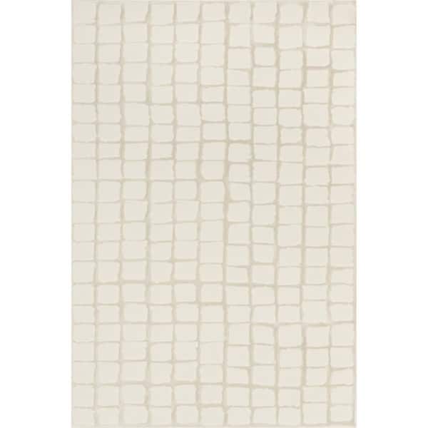 nuLOOM Eunice Modern Machine Washable Beige 2 ft. x 3 ft. Modern Area Rug