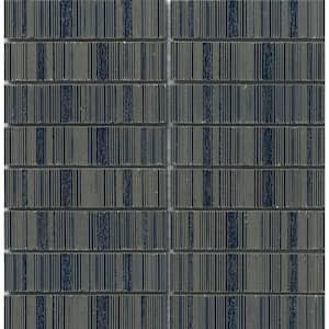 Newtro Red 12 in. x 12 in. in. Glossy Ceramic Mosaic Wall Tile (14.24 sq ft /Case)