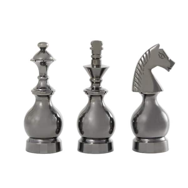 Queen and King Chess Pieces Ceramic Salt and Pepper Shaker Set : :  Home