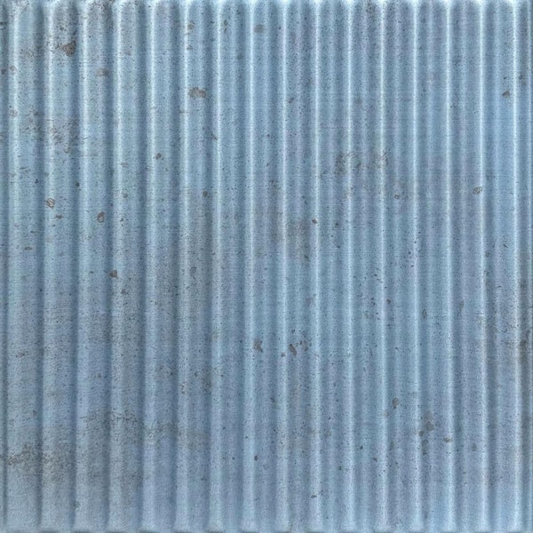 Corrugated Old Tin Roof 1.6 ft. x 1.6 ft. Decorative Foam Glue Up Ceiling Tile (384 sq. ft. /case)