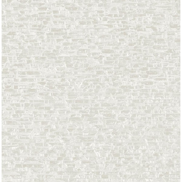 A-Street Prints Belvedere Ivory Faux Slate Ivory Wallpaper Sample