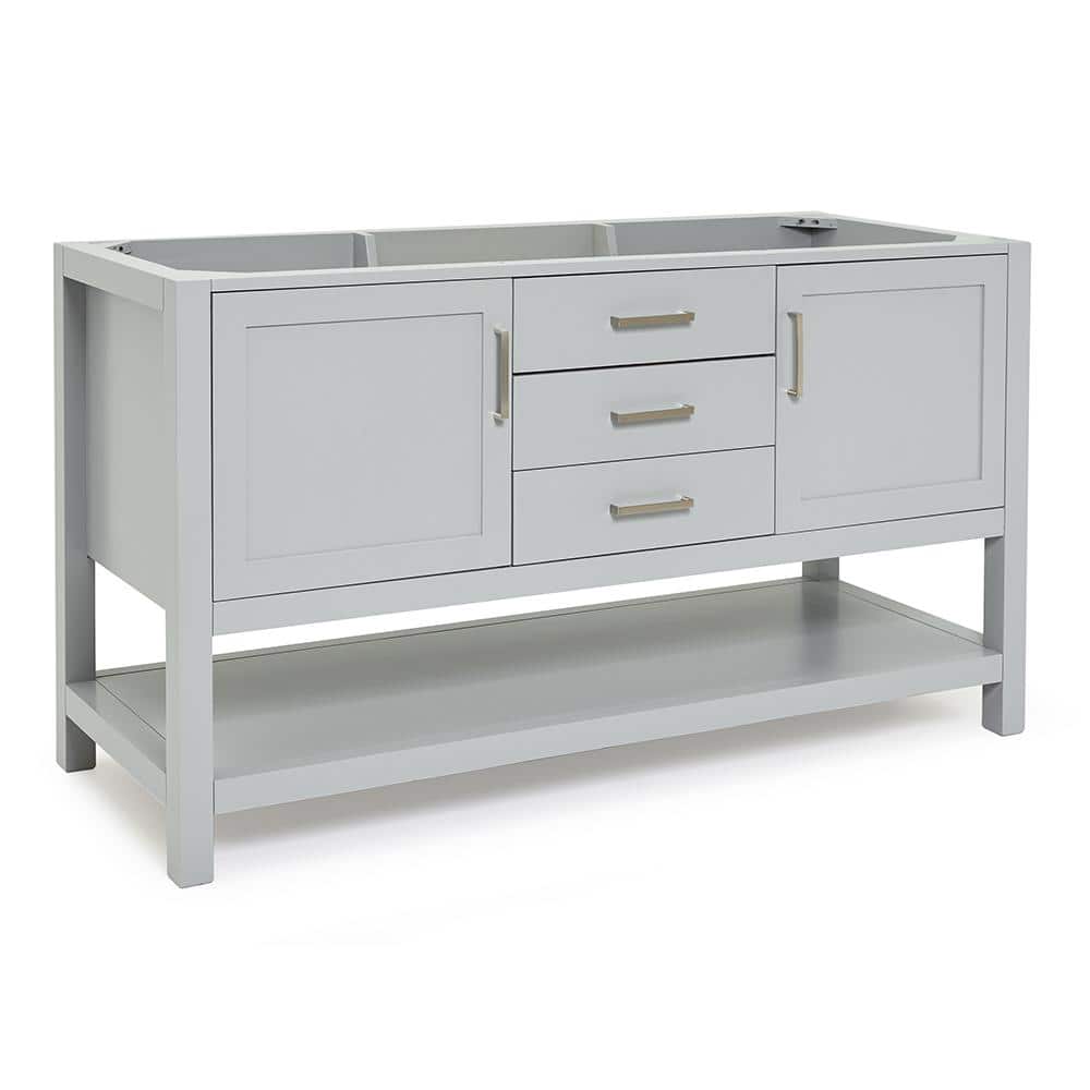 Bayhill 60'' Gray Double Freestanding Bathroom Vanity Base