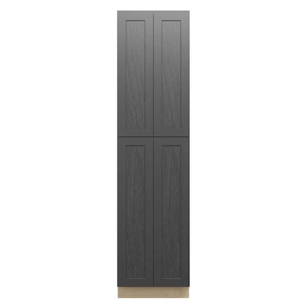Jamestown Recessed 24 in. W x 96 in. H x 24 in. D in Espresso Plywood Assembled Pantry Cabinet
