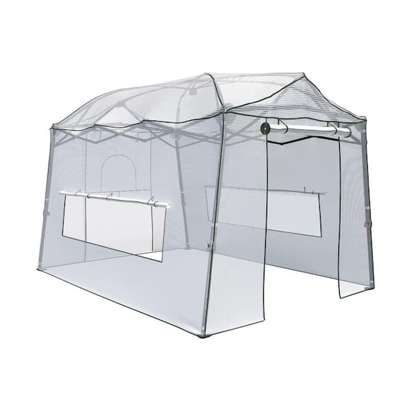 LATTOY Walk-In Greenhouse 11 ft. W x 8.5 ft. D x 8 ft. H Portable Plant Greenhouse, Green
