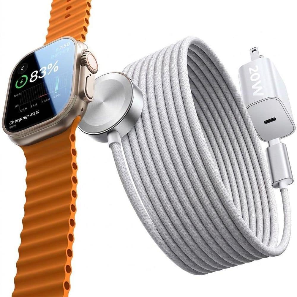 1 Piece Fast Charging USB C Magnetic Phone Charger for Apple Watch Ultra 3 Series 11 10 9 8 7 SE3 6.6FT