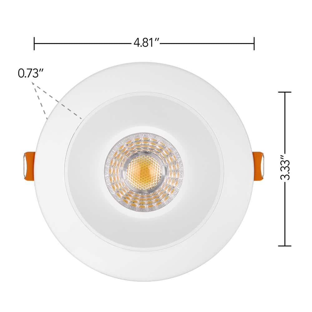 4-Inch White Aluminum LED Recessed Downlight with Junction Box