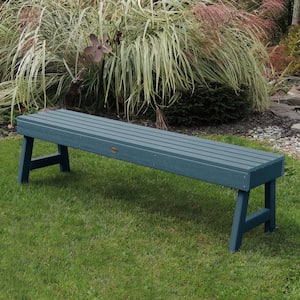 Weatherly 60 in. 2-Person Nantucket Blue Recycled Plastic Outdoor Picnic Bench