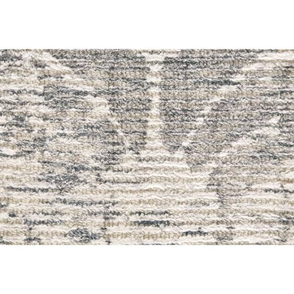 2 ft. x 8 ft. Gray, Ivory Abstract Area Rug