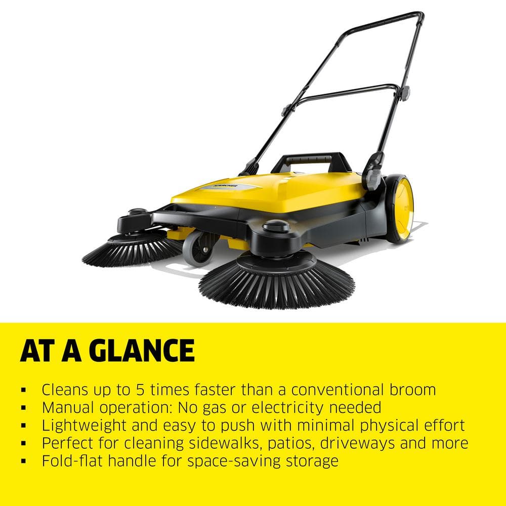 Karcher Yellow and Black Outdoor Push Sweeper