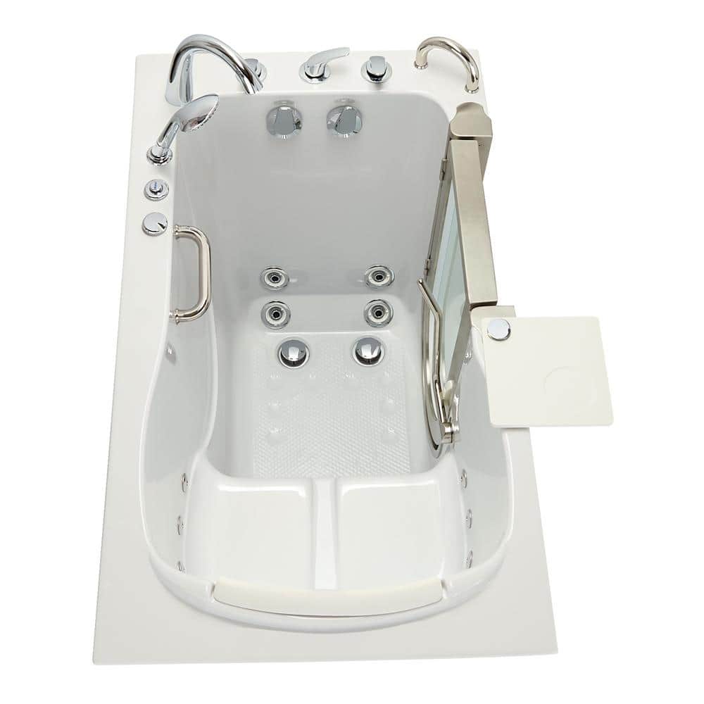 Royal 52" White Acrylic Hydro Massage Walk-In Bathtub with Heated Seat