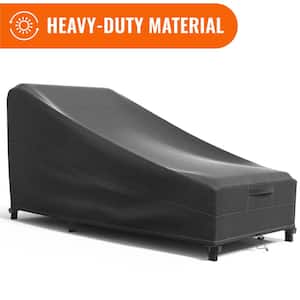 Black Chaise Outdoor Weatherproof Heavy-Duty Patio Furniture Cover