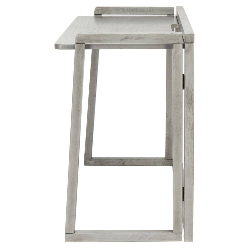 Osgood Dark Grey Solid Wood Folding Writing Desk