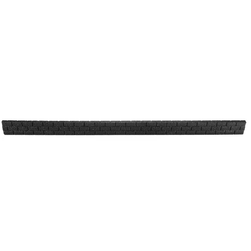 48-Pack Black Rubber Brickface Landscape Edging, 4' Sections