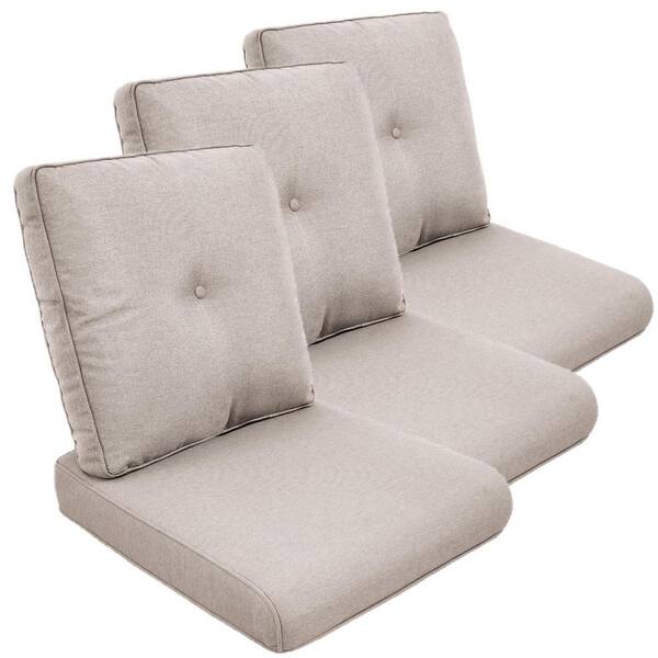 Gymojoy 22 in. x 25 in. 6-Piece Deep Seating Outdoor Lounge Chair Replacement Cushion and Back Pillow in Beige