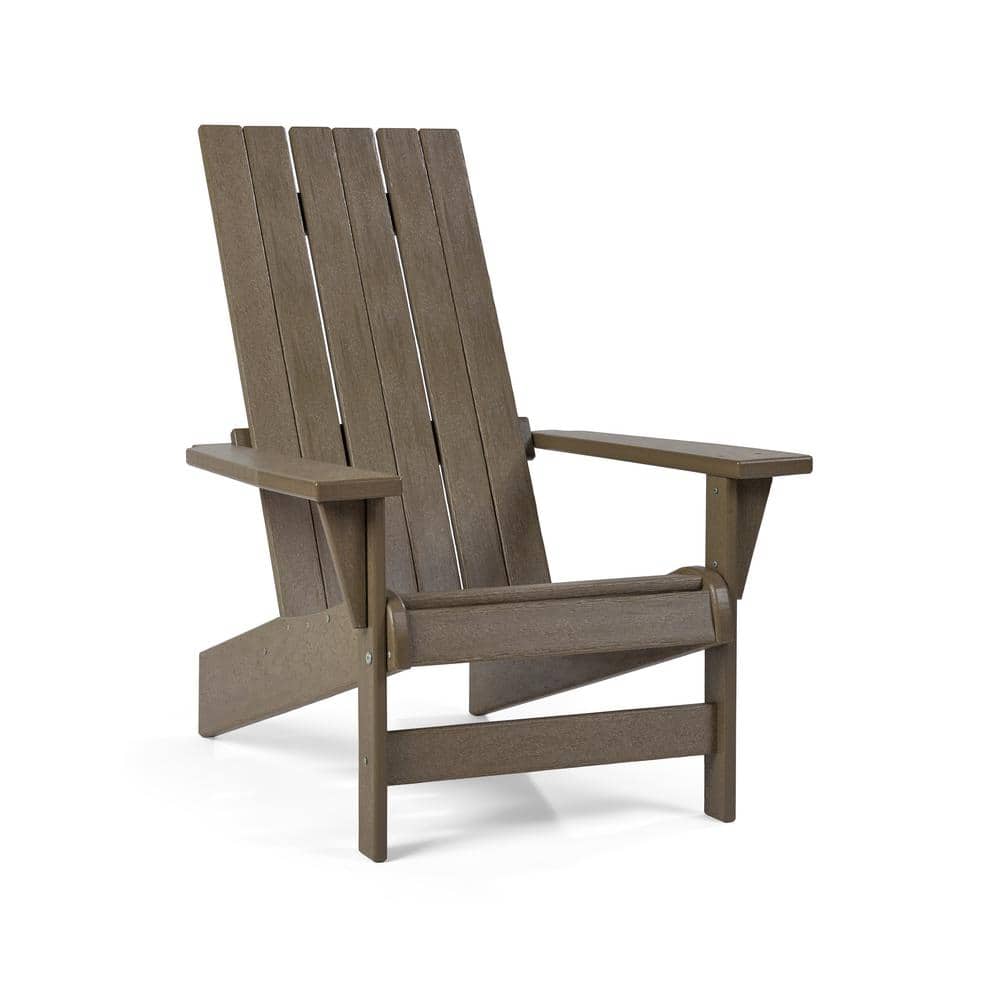 Weatherwood Plastic Adirondack Armchair for Outdoor Use