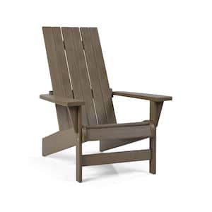 Montauk Adirondack Chair Durable Weatherproof Outdoor Seating Furniture for Porch and Backyard Brown