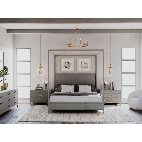 Gilliam 6-Light Vintage Brass Chandelier