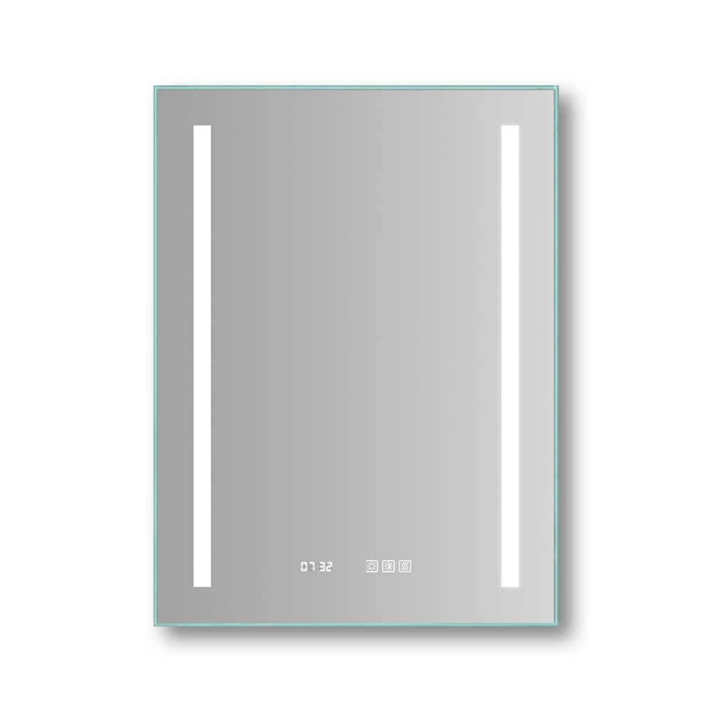 32 in. W x 24 in. H Rectangular Frameless Anti-Fog Wall-Mounted Bathroom Va