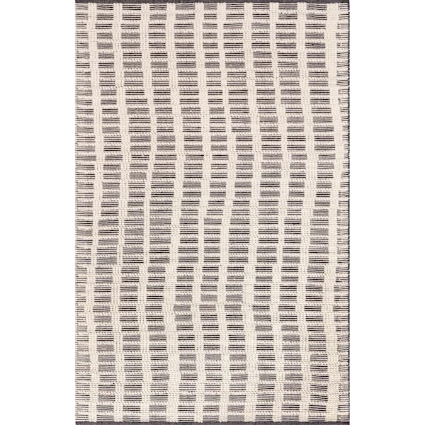RUGS USA Parker Check Textured Ivory 6 ft. x 9 ft. Area Rug
