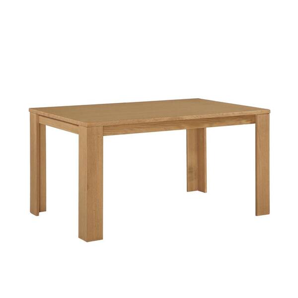 Dorel Living Weston Block Leg Dining Table in Wheat