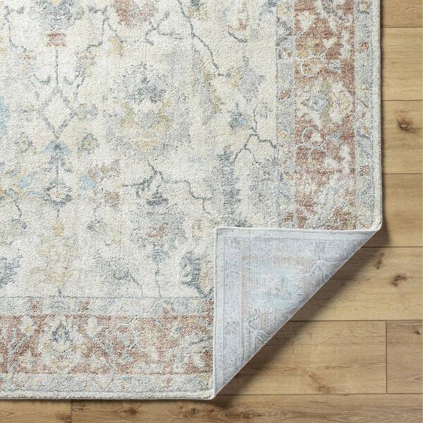 Avellino Tan Traditional Border  2 ft. x 2 ft. Area Rug