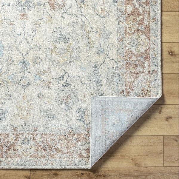 Avellino Tan Traditional Border 7 X 10 Area Rug