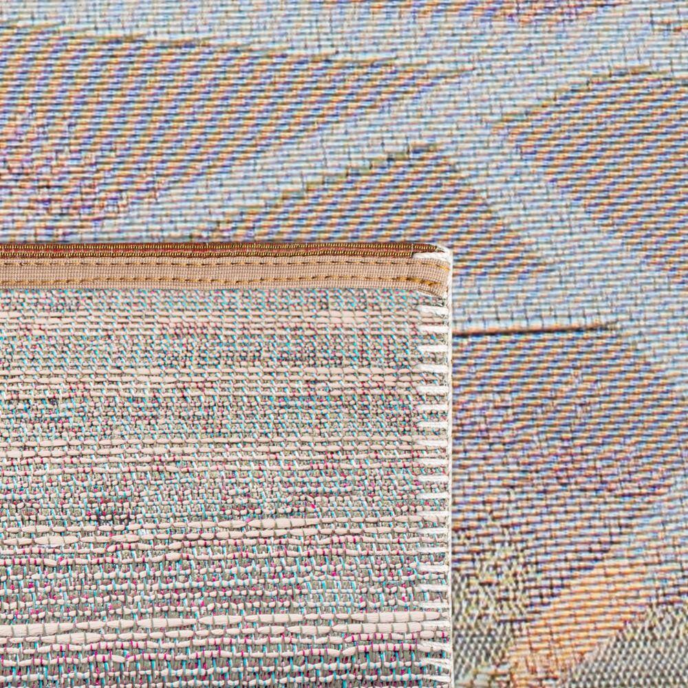 Gray and Pink Flamingo Outdoor Synthetic Area Rug 4' x 6'