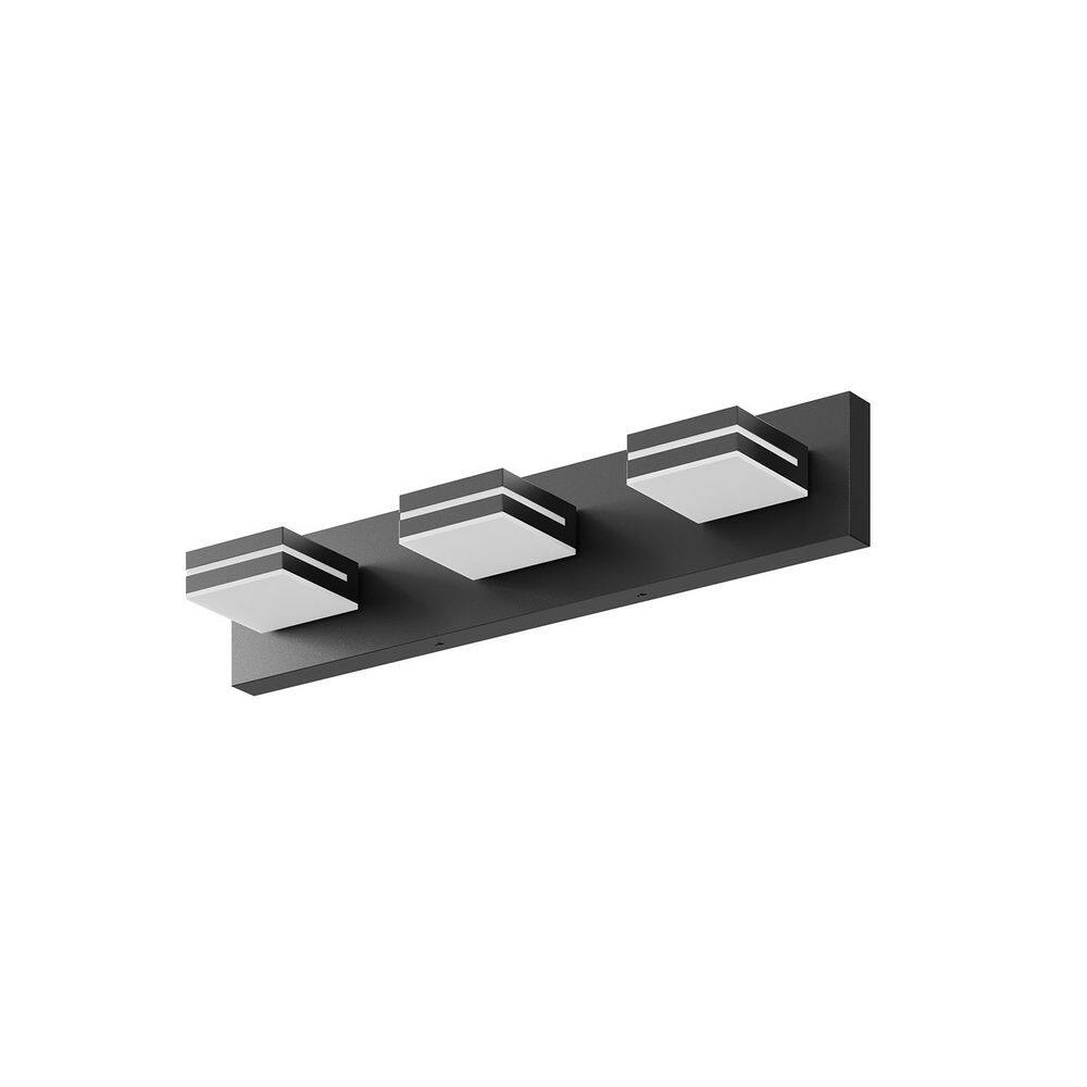 23.6 in. 5-Light Black LED Vanity Light with Frosted Acrylic Shade and 360° Rotatable Joint for Bathroom price history on PriceWatchPro